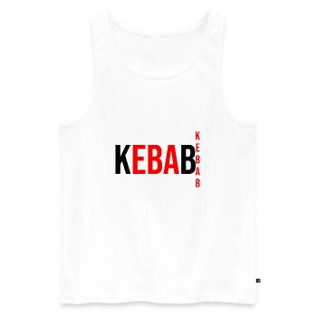 Kebab fast food - Débardeur bio Premium Homme - blanc - Devant - Michal (187cm)