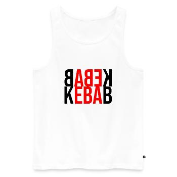 Kebab fast food - Männer Premium Bio Tank Top - Weiß - Vorne - AI Model Male 178 light (178cm)