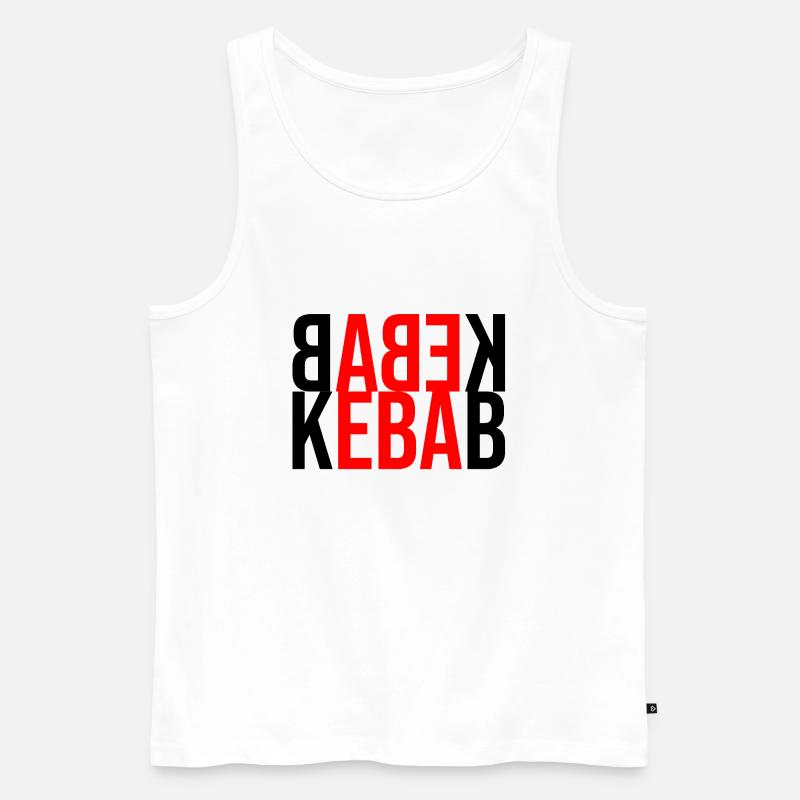 Kebab fast food - Männer Premium Bio Tank Top - Weiß
