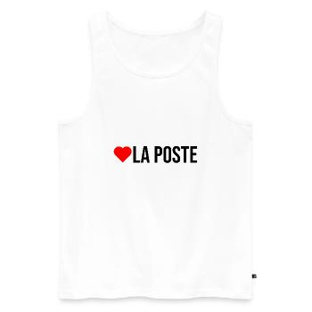 j'aime la poste facteur livraison - Débardeur bio Premium Homme - blanc - Devant - Michal (187cm)