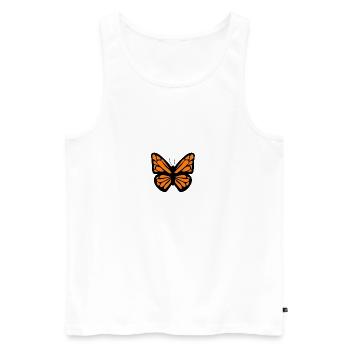 orange butterfly - Men's Premium Organic Tank Top - white - Front - AI Model Male 178 light (178cm)