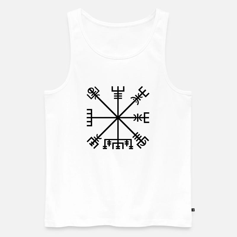 Vegvisir - Männer Premium Bio Tank Top - Weiß
