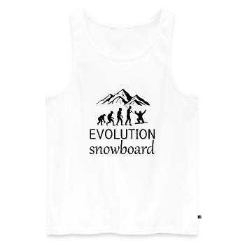 Snowboard Snowboarder - Männer Premium Bio Tank Top - Weiß - Vorne - AI Model Male 178 light (178cm)