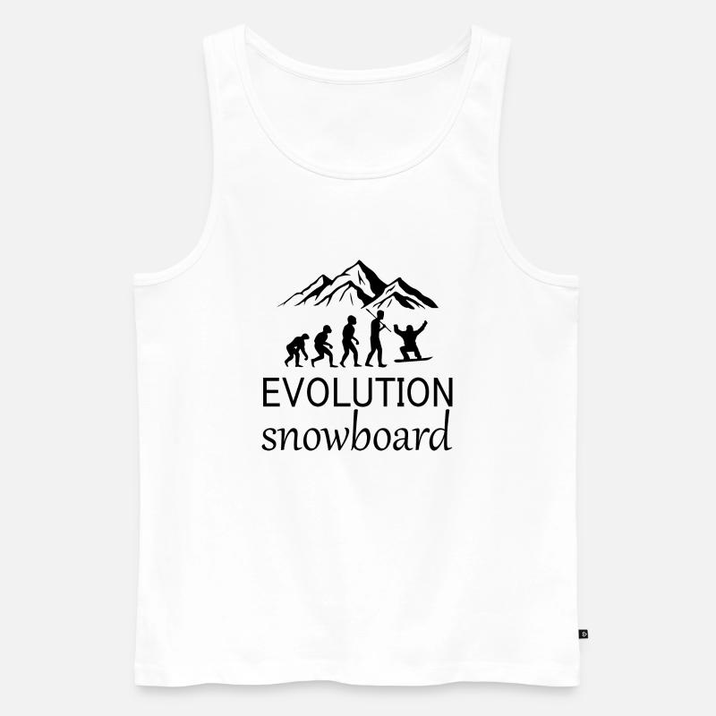 Snowboard Snowboarder - Männer Premium Bio Tank Top - Weiß