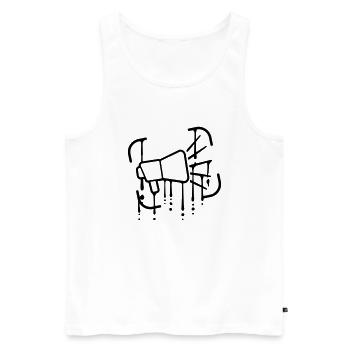 Graffiti Drops Megafon Symbol - Men's Premium Organic Tank Top - white - Front - Michal (187cm)