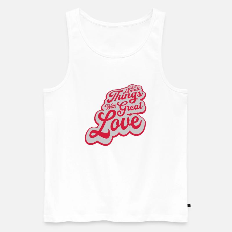 Zitat do small things - Männer Premium Bio Tank Top - Weiß