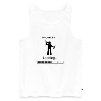 Malle Party Promille loading Alkohol saufen Urlaub - Männer Premium Bio Tank Top - Weiß - Vorne - Michal (187cm)