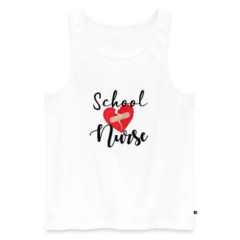 School nurse heart - Men's Premium Organic Tank Top - white - Front - Michal (187cm)