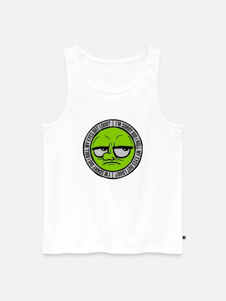 Roll My Eyes Out - Men's Premium Organic Tank Top - white