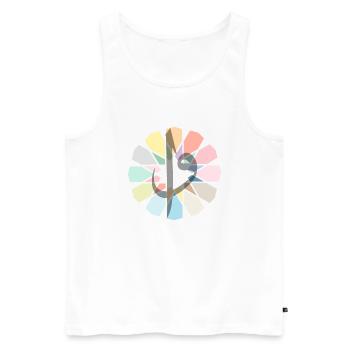 Elif Vav - Männer Premium Bio Tank Top - Weiß - Vorne - AI Model Male 178 light (178cm)