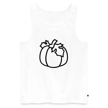 Pumpkin 02 - Men's Premium Organic Tank Top - white - Front - Michal (187cm)