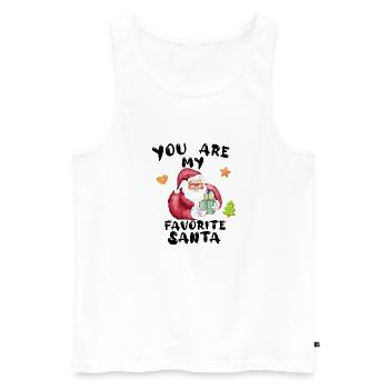 You are my favorite Santa - Men's Premium Organic Tank Top - white - Front - AI Model Male 178 light (178cm)