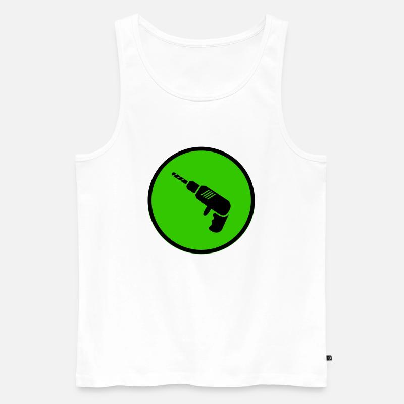 Bohrmaschine - Männer Premium Bio Tank Top - Weiß
