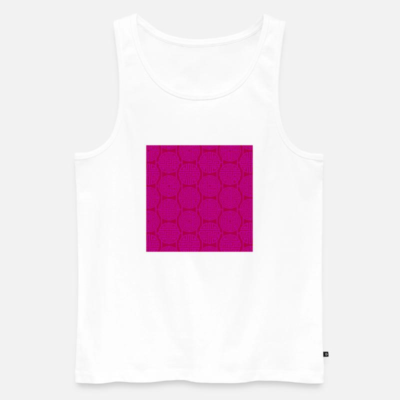 Chinesisches Muster - Männer Premium Bio Tank Top - Weiß