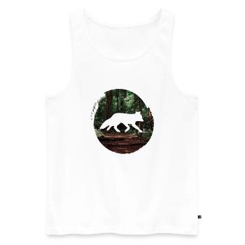 Plage d’eau de mer - Débardeur bio Premium Homme - blanc - Devant - Michal (187cm)