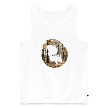 Sea Water Beach - Men's Premium Organic Tank Top - white - Front - AI Model Male 178 light (178cm)