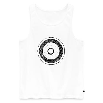 Sun Moon Mosaic Astrology mystical symbol 7 - Men's Premium Organic Tank Top - white - Front - AI Model Male 178 light (178cm)