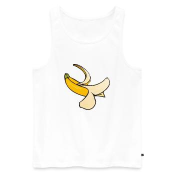 banane - Débardeur bio Premium Homme - blanc - Devant - Michal (187cm)
