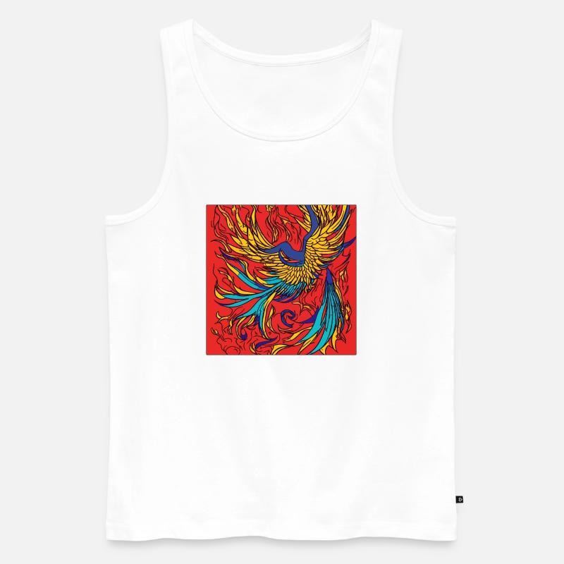 Illustration eines Phönix, Vektorstil - Männer Premium Bio Tank Top - Weiß