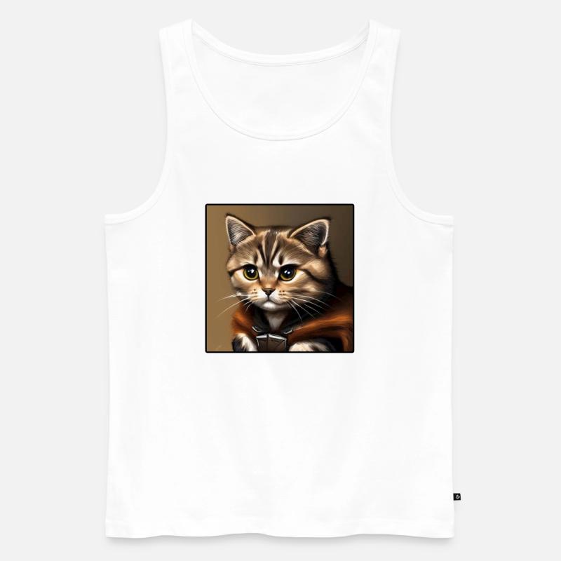Coole Katze 2 - Männer Premium Bio Tank Top - Weiß