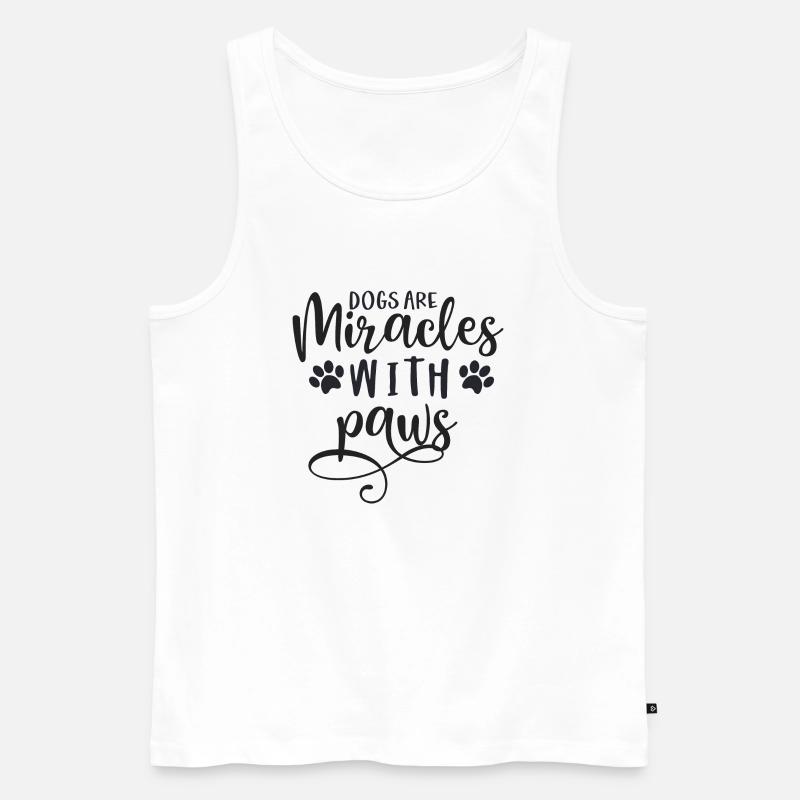 Hunde sind Liebe - Männer Premium Bio Tank Top - Weiß