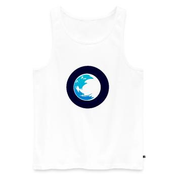 Mignon dessin animé représentation de la planète Terre 8 - Débardeur bio Premium Homme - blanc - Devant - Michal (187cm)