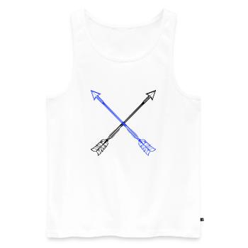 Arrows - Men's Premium Organic Tank Top - white - Front - AI Model Male 178 light (178cm)
