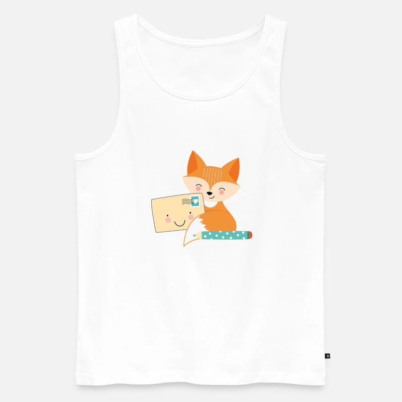 Fuchs-Post - Männer Premium Bio Tank Top - Weiß