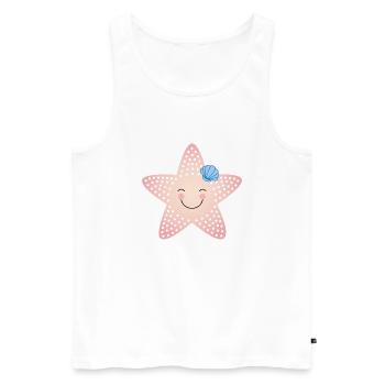 Étoile de mer - Débardeur bio Premium Homme - blanc - Devant - Michal (187cm)