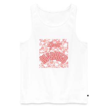 ICH HABE GERADE GEHEIRATET. Junggesellinnenabschied. HEILIGER VALENTINSTAG. PAAR - Männer Premium Bio Tank Top - Weiß - Vorne - Michal (187cm)