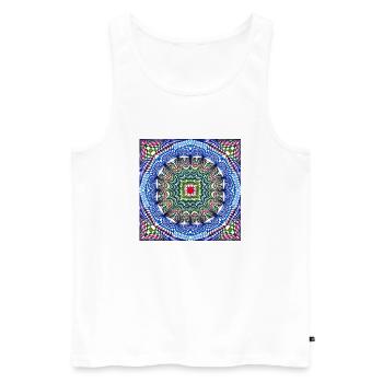 LMNArt - Men's Premium Organic Tank Top - white - Front - Michal (187cm)