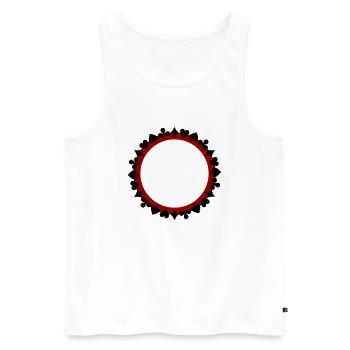 Kranz Spielkarten Skat zweifarbig invertiert - Männer Premium Bio Tank Top - Weiß - Vorne - AI Model Male 178 light (178cm)