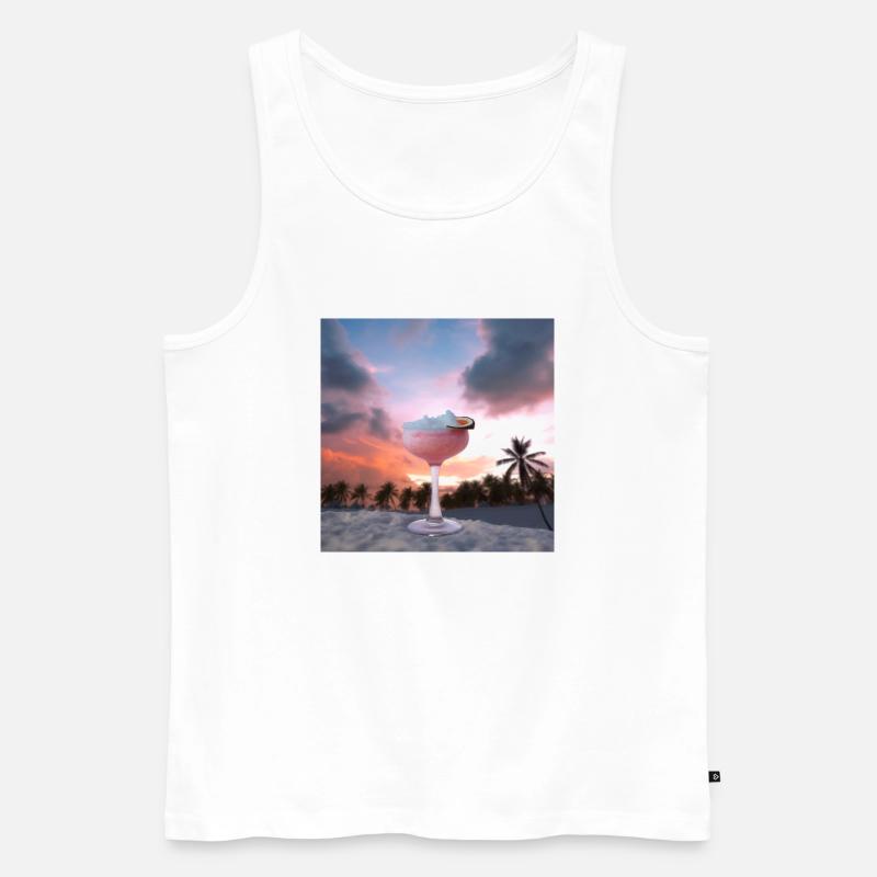 Cocktail 1 Geschenk - Männer Premium Bio Tank Top - Weiß