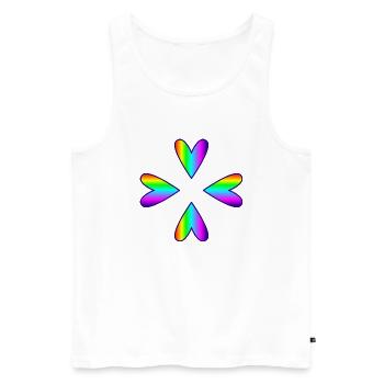 MAMA. MUTTERTAG. SCHÖNEN MUTTERTAG. ICH LIEBE DICH - Männer Premium Bio Tank Top - Weiß - Vorne - Michal (187cm)