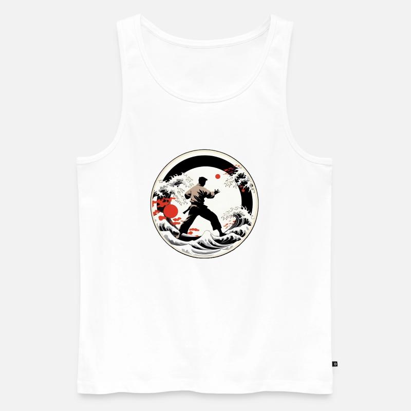 Karate-Training - Männer Premium Bio Tank Top - Weiß