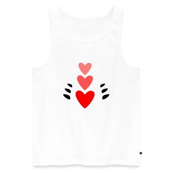 MUTTERTAG. SCHÖNEN MUTTERTAG. MAMA. ICH LIEBE DICH - Männer Premium Bio Tank Top - Weiß - Vorne - Michal (187cm)