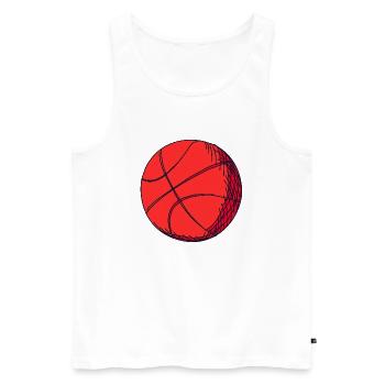 Ballsport - Männer Premium Bio Tank Top - Weiß - Vorne - Michal (187cm)