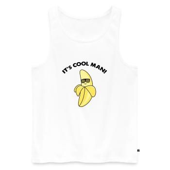 banane fraîche - Débardeur bio Premium Homme - blanc - Devant - Michal (187cm)