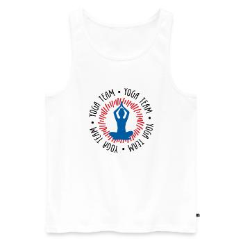 Team-Yoga - Männer Premium Bio Tank Top - Weiß - Vorne - Michal (187cm)