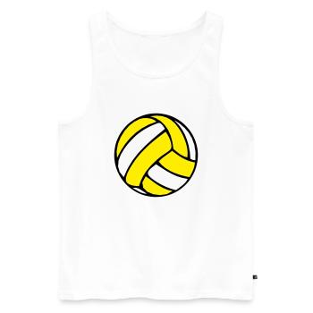 ballon de volleyball beachvolley beach ball 2510 - Débardeur bio Premium Homme - blanc - Devant - Michal (187cm)