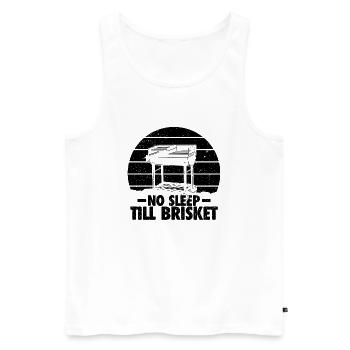 No Sleep Till Brisket - Perfektes BBQ-Geschenk - Männer Premium Bio Tank Top - Weiß - Vorne - Michal (187cm)
