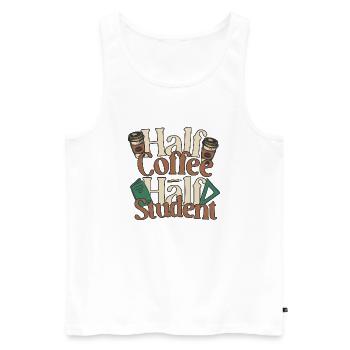 Brewed Student Essence - Men's Premium Organic Tank Top - white - Front - AI Model Male 178 light (178cm)
