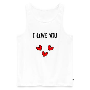 PAAR. ICH HABE GERADE GEHEIRATET. Junggesellinnenabschied. VALENTINSTAG. MARIES - Männer Premium Bio Tank Top - Weiß - Vorne - Michal (187cm)