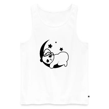 Cute Sleeping Panda Mingion - Men's Premium Organic Tank Top - white - Front - AI Model Male 178 light (178cm)