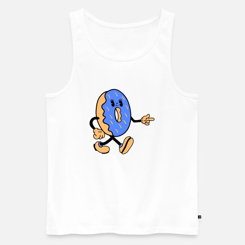 donut comic 1 - Männer Premium Bio Tank Top - Weiß