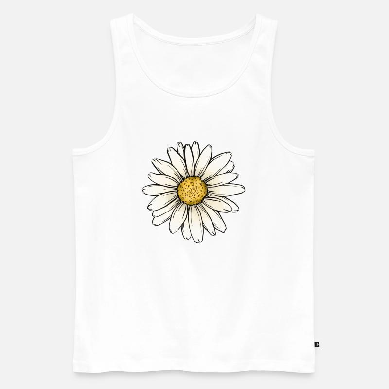 Gänseblümchen - Männer Premium Bio Tank Top - Weiß