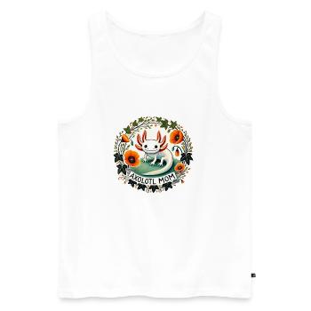 Maman axolotl - Débardeur bio Premium Homme - blanc - Devant - Michal (187cm)