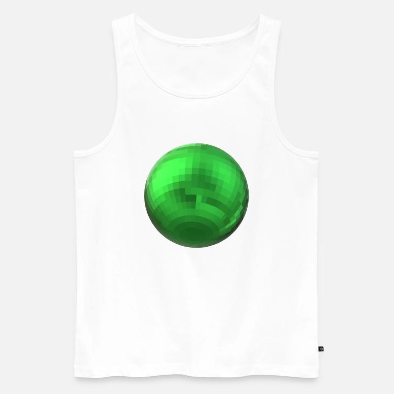 Grüne Kugel - Männer Premium Bio Tank Top - Weiß