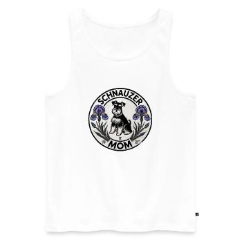 Schnauzer Mama - Männer Premium Bio Tank Top - Weiß - Vorne - Michal (187cm)