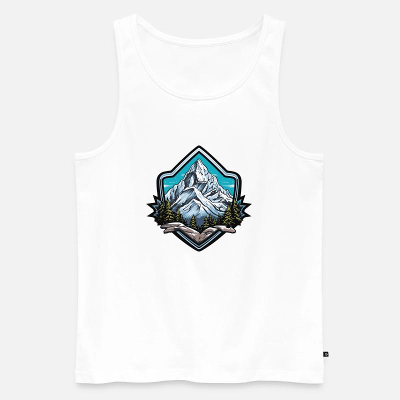 Berge Mountains - Männer Premium Bio Tank Top - Weiß